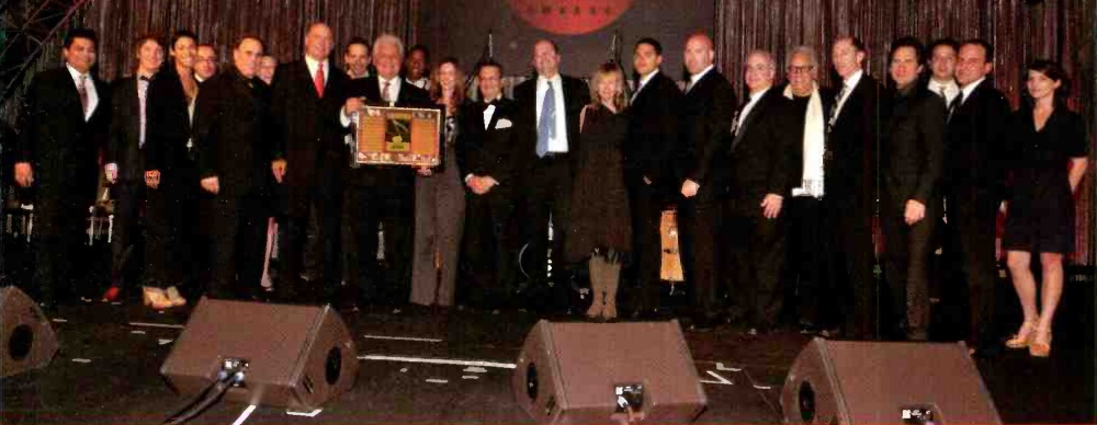 Sony/ATV colleagues gathered onstage at the ASCAP Pop Music Awards, including Jimmy Asci