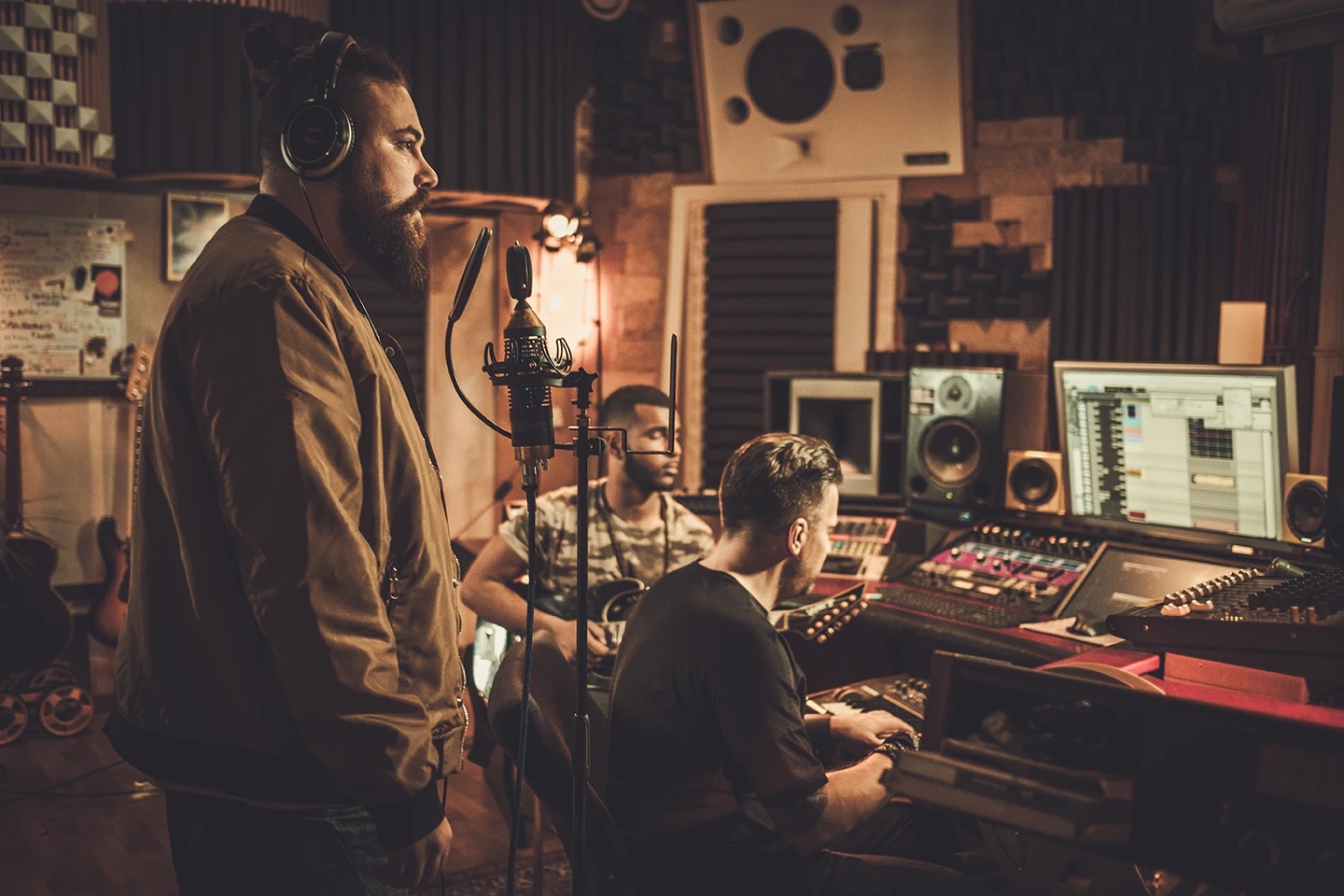 Recording studio shown on Jingle Punks’ company website