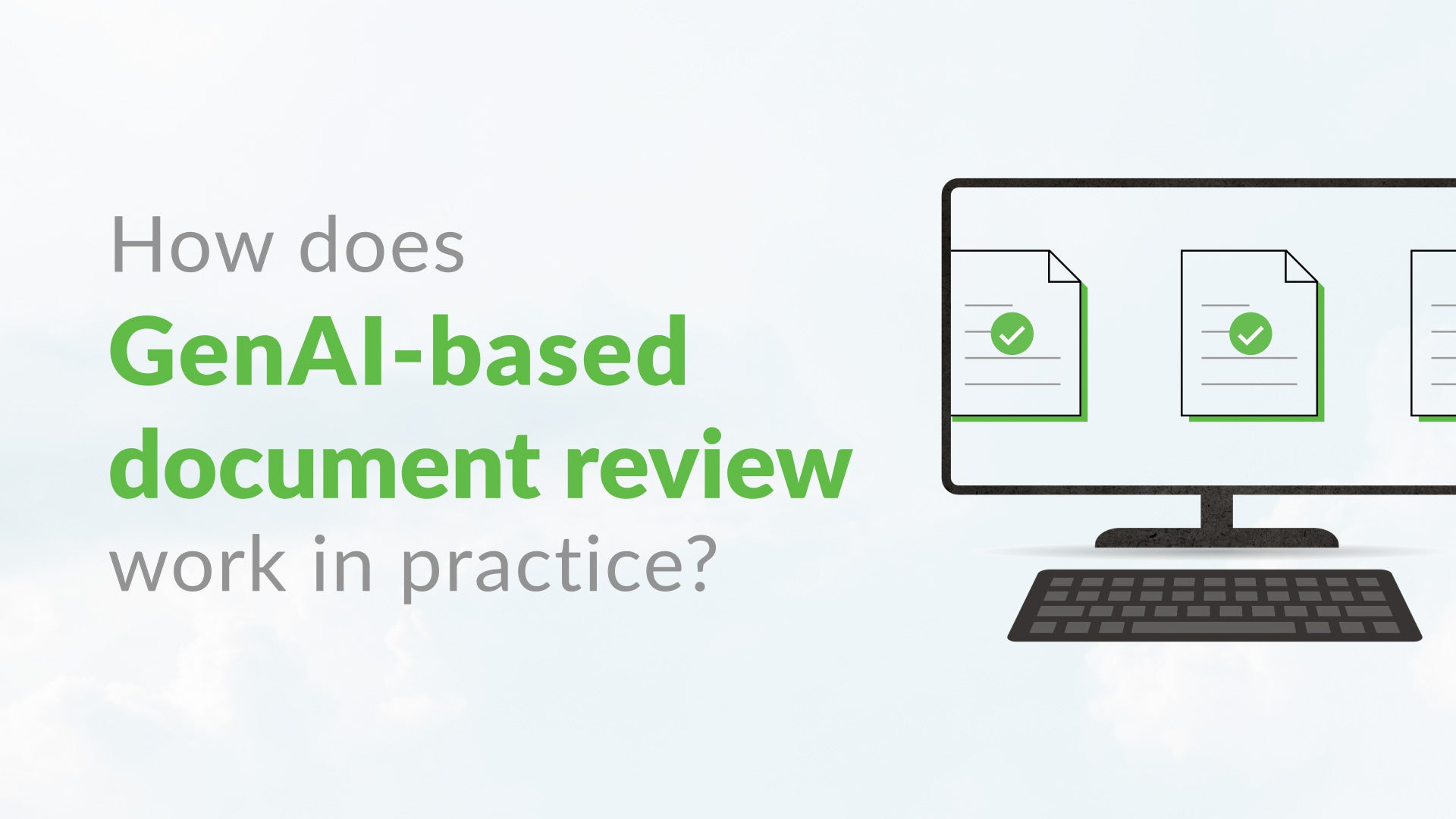 Illustration of a generative AI document-review workflow used in JND eDiscovery material