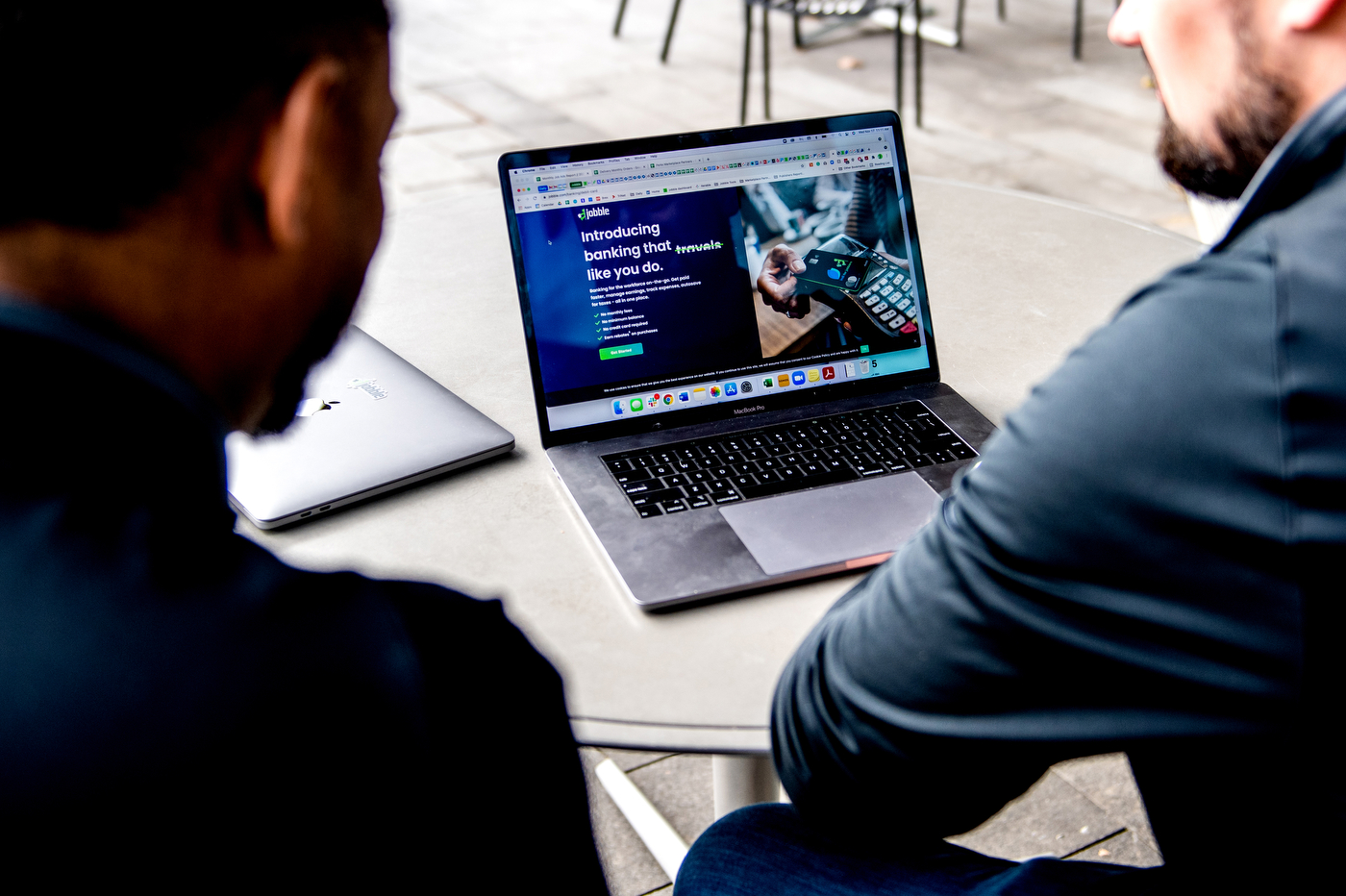 Jobble co-founders in their workspace during a Northeastern photo session