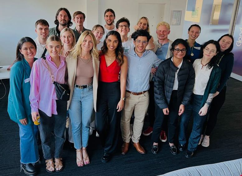 Participants in the 2022 JumpStart WA advertising graduate program gather for a group photograph