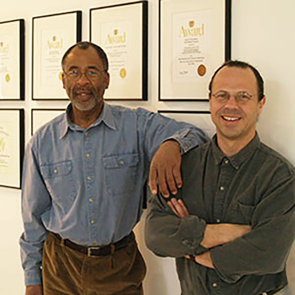Joe Brevard and Ed Shoucair seated together at the Collaborative
