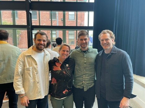 Seyfihan Usarer, Lynn Schenk, Josef Bromovsky and Kyle MertensMeyer together at Climate Week NYC in 2023