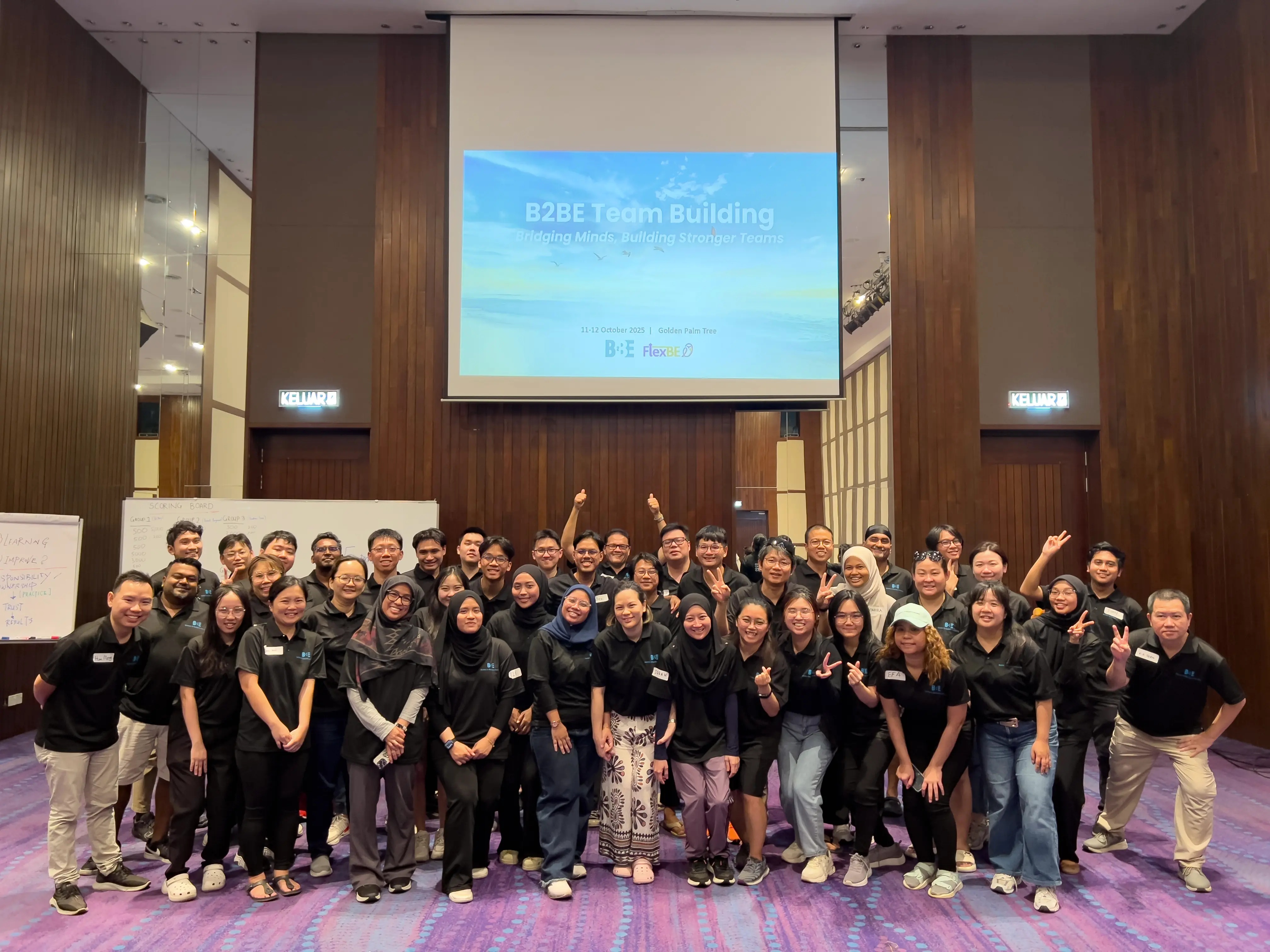 B2BE colleagues gathered for a Malaysia team activity
