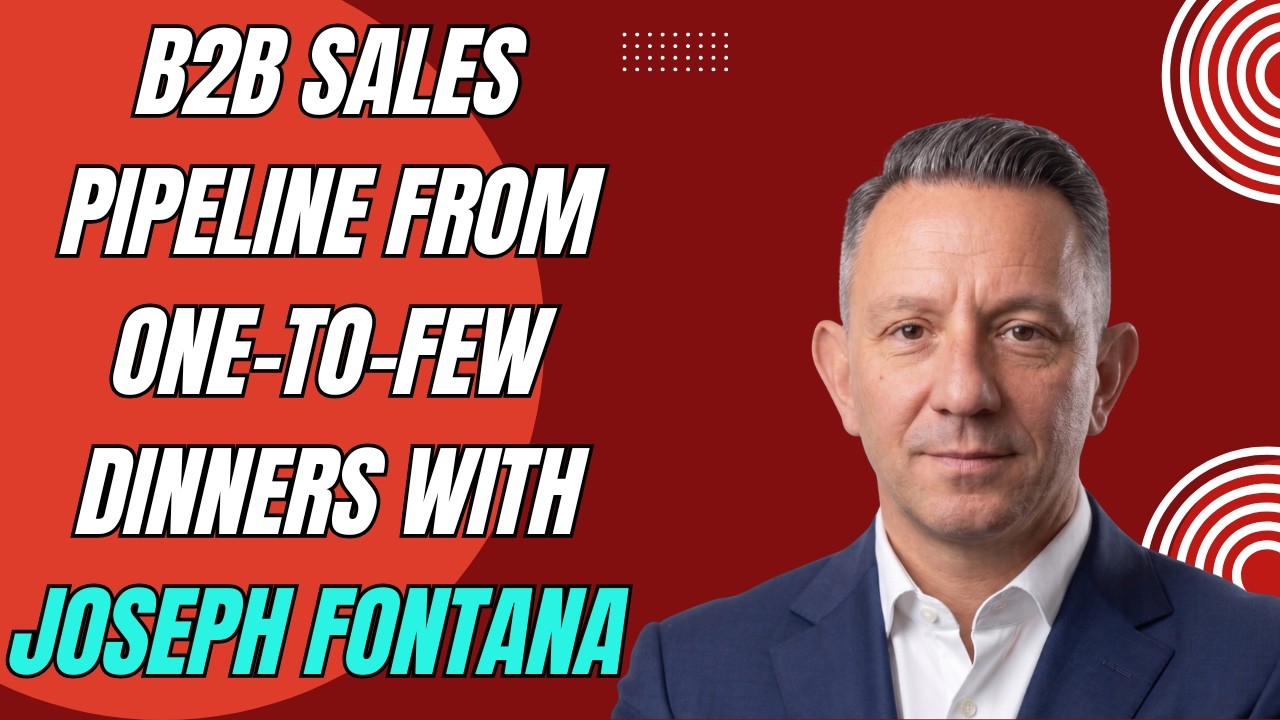 Promotional artwork for Joe Fontana's interview about one-to-few B2B dinners