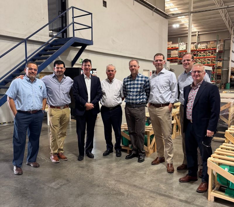 Group photograph shared by Joe Ruzynski during his visit to a Barnes business site in Monterrey, Mexico