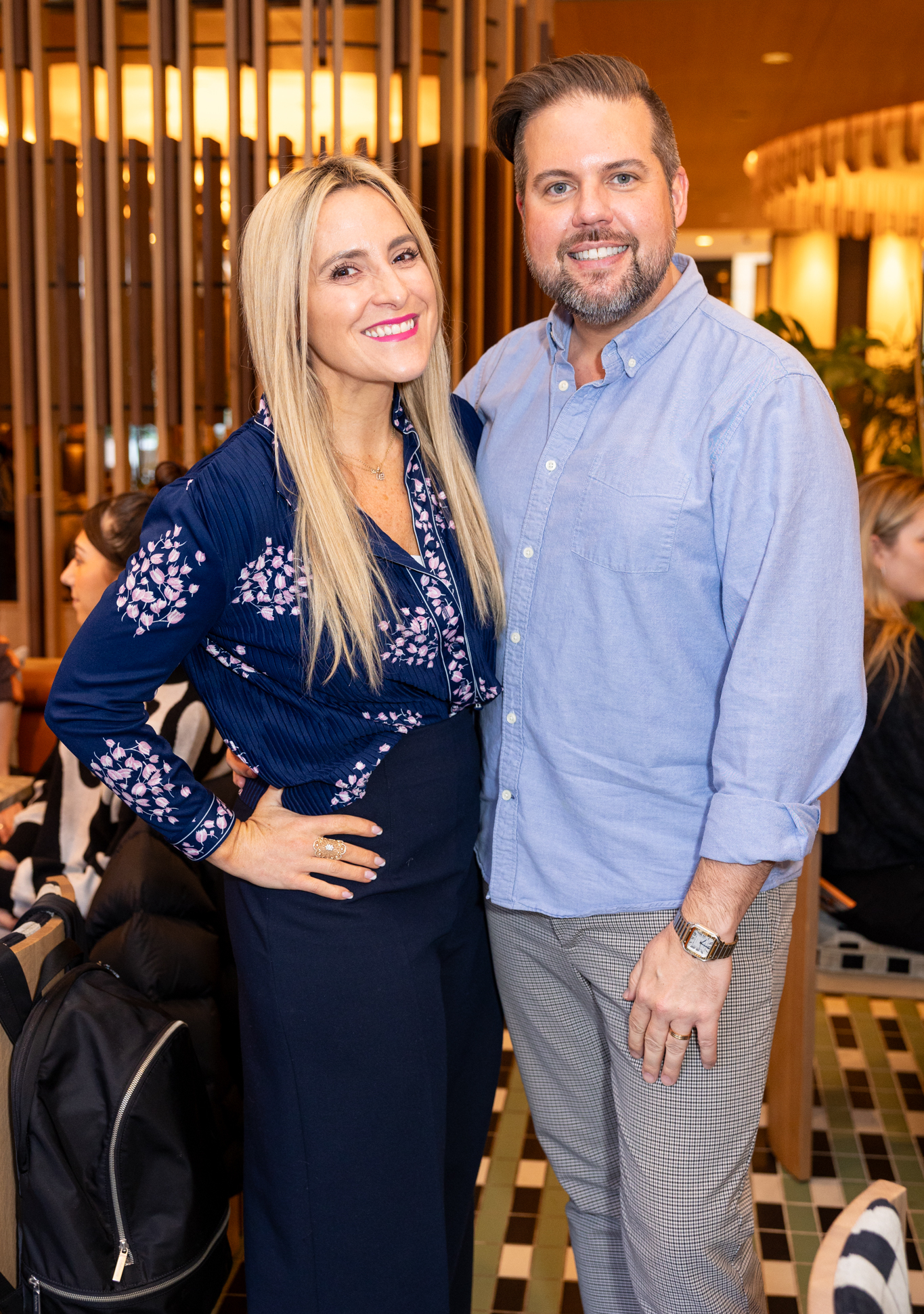 Ursula Damani, left, and Joey Hodges at a networking breakfast at The Jay in San Francisco