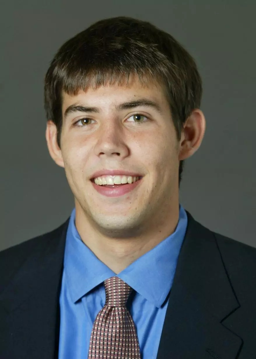 John Burke in his Santa Clara basketball roster photograph from the 2005-06 season