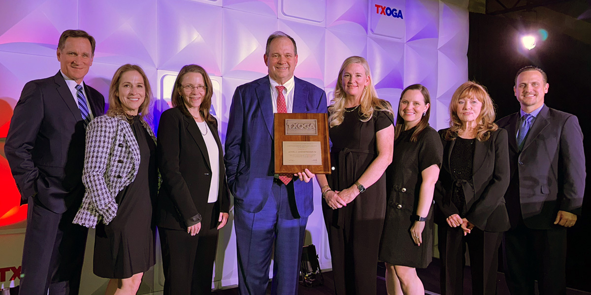John Christmann with colleagues at the TXOGA Distinguished Service Award presentation