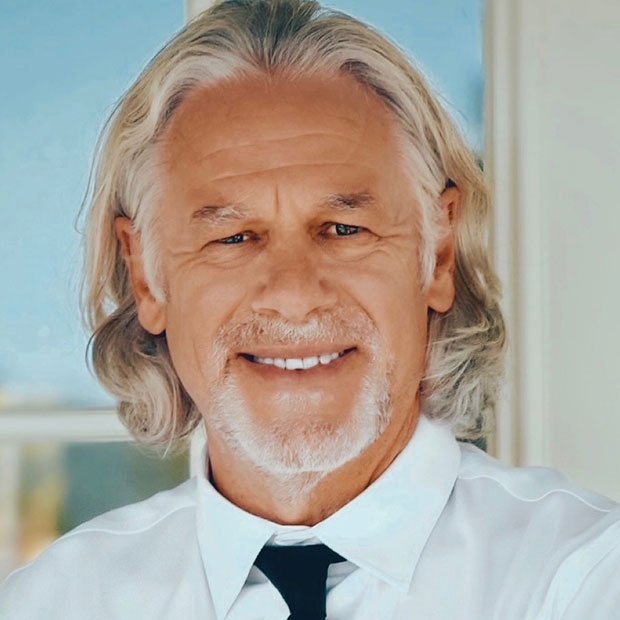 John Evershed in the press photograph accompanying his 2021 Trioscope appointment