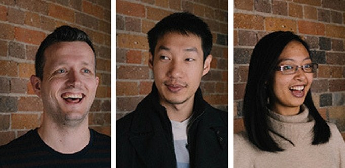 Askable co-founders John Goleby, Andreas Zhou and Vivien Chang in 2017