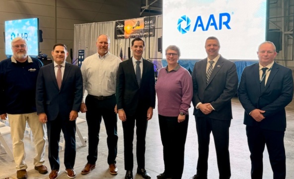 AAR and Alaska Airlines leaders gathered at the Oklahoma City facility expansion celebration