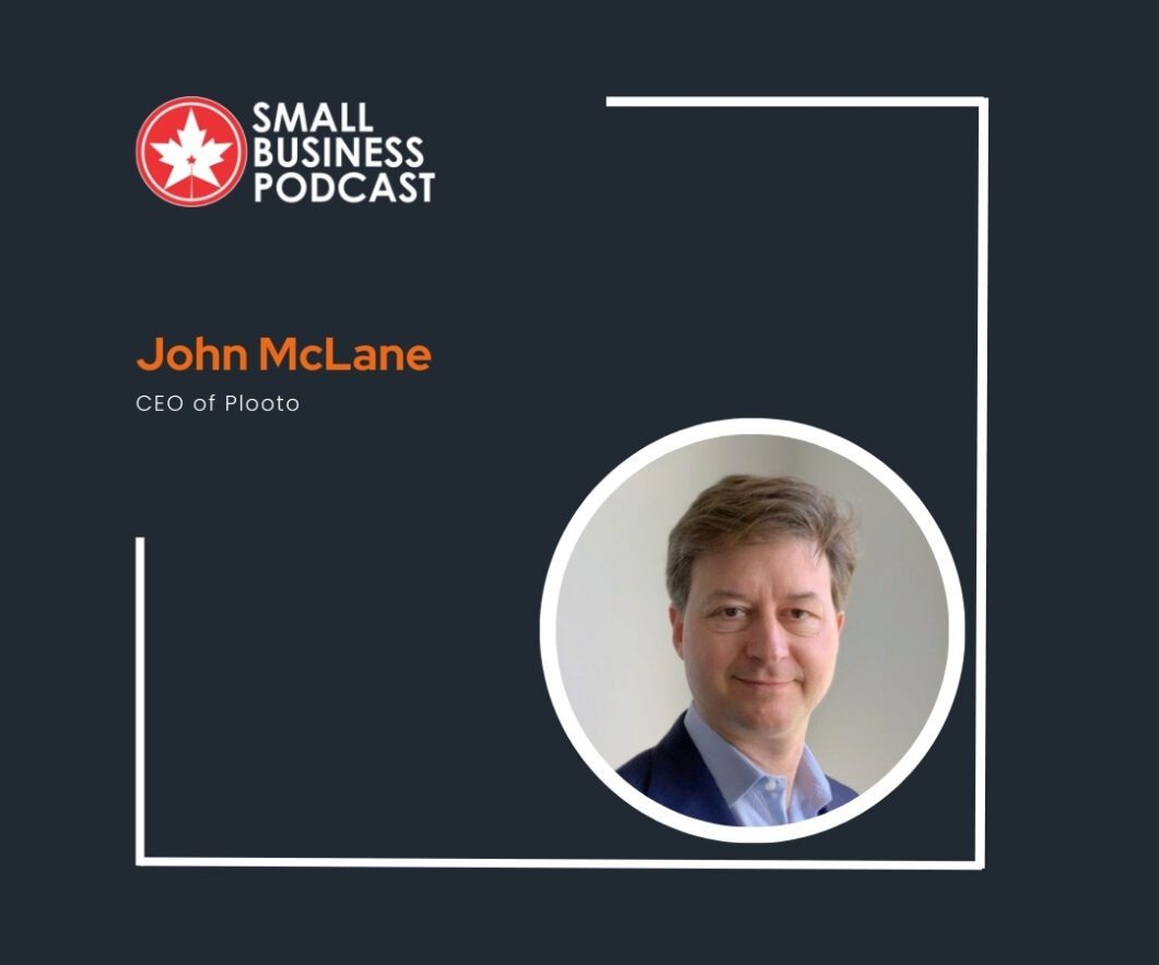 Podcast card featuring John McLane as CEO of Plooto