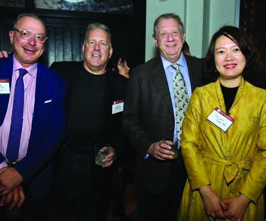 Scott Stuart, John Oswald, Michael Gerber and Hannah Cao at a Washington, D.C., Brooklyn Law School alumni reception