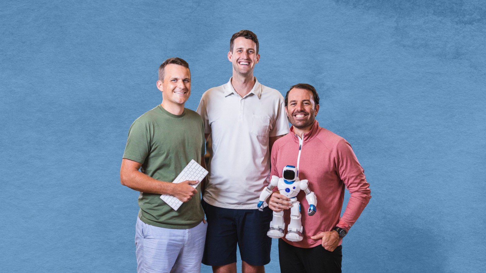 Jasper co-founders John Phillip Morgan, Dave Rogenmoser and Chris Hull posing together in 2022