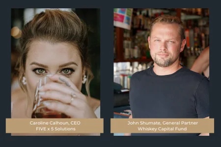 Caroline Calhoun and John Shumate, pictured for their discussion of craft distillery funding