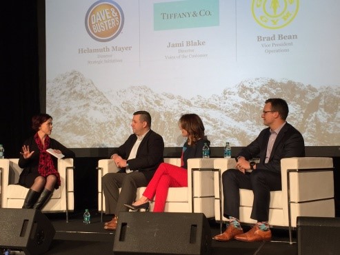Customer-experience panelists on stage at InMoment’s CX Elevated 2017 conference