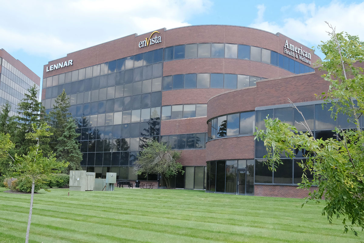 Exterior of enVista’s office building in Carmel, Indiana