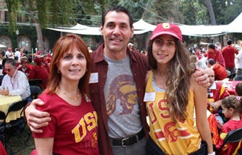 Sharon, John and Ashley Tesoriero together at a USC Associates picnic