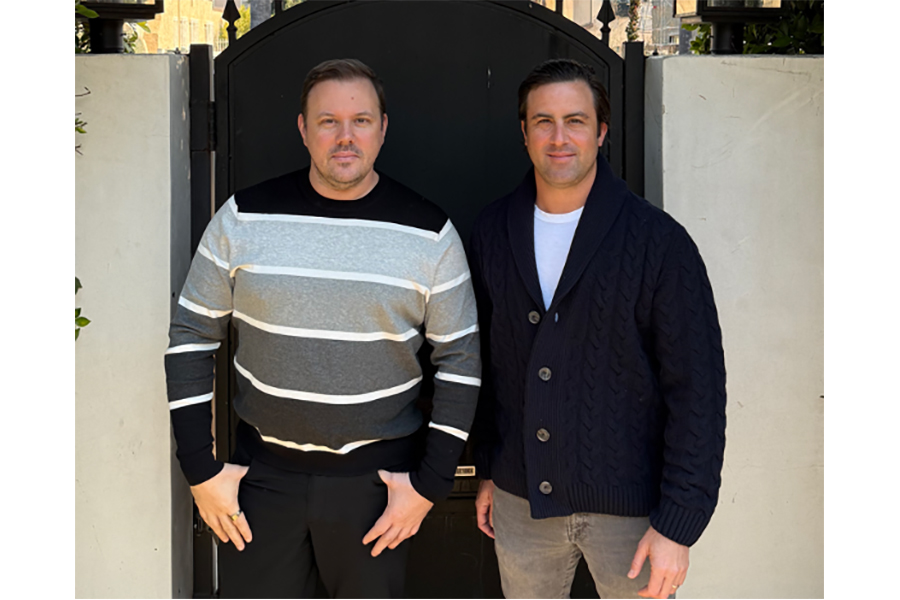 James Curich, left, and John Weiss, right, standing together