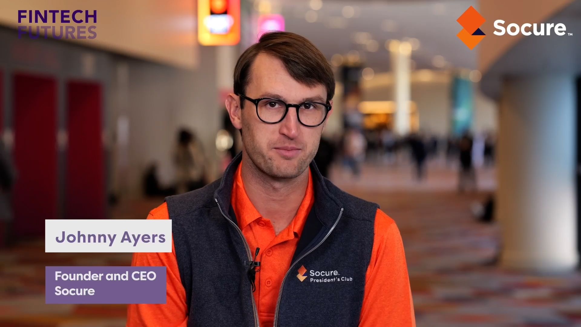 Johnny Ayers speaking during an interview at the Money20/20 conference