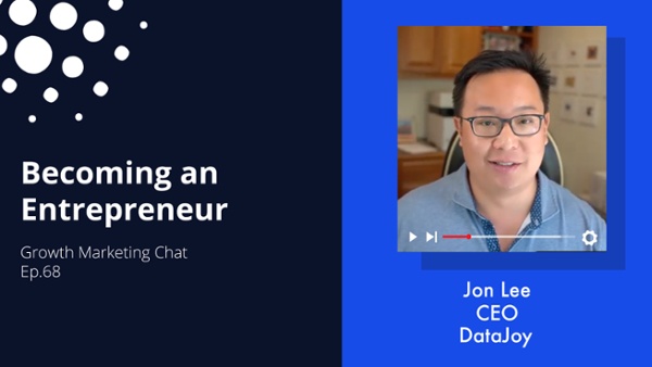 Jon Lee appearing in a Growth Marketing Chat interview about entrepreneurship