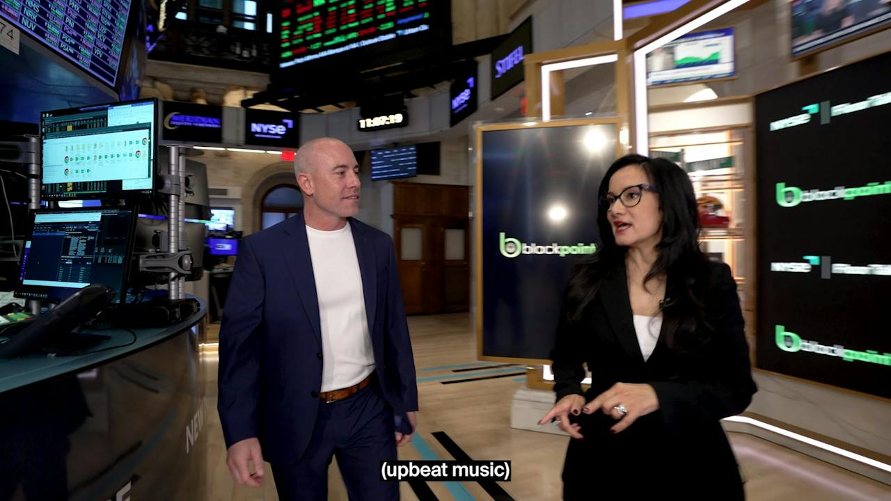 Jon Murchison speaking with Judy Shaw during an NYSE FloorTalk interview