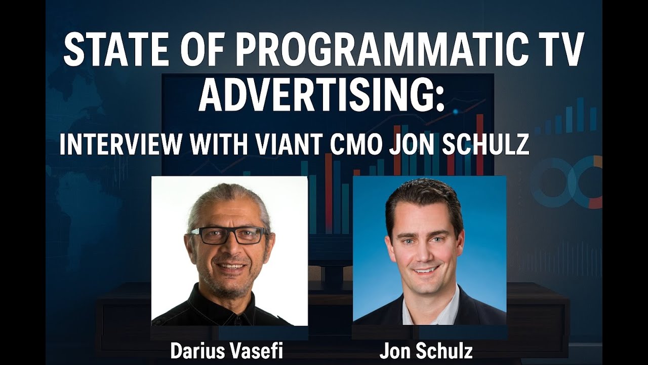 Video card for an interview with Viant CMO Jon Schulz about programmatic television advertising