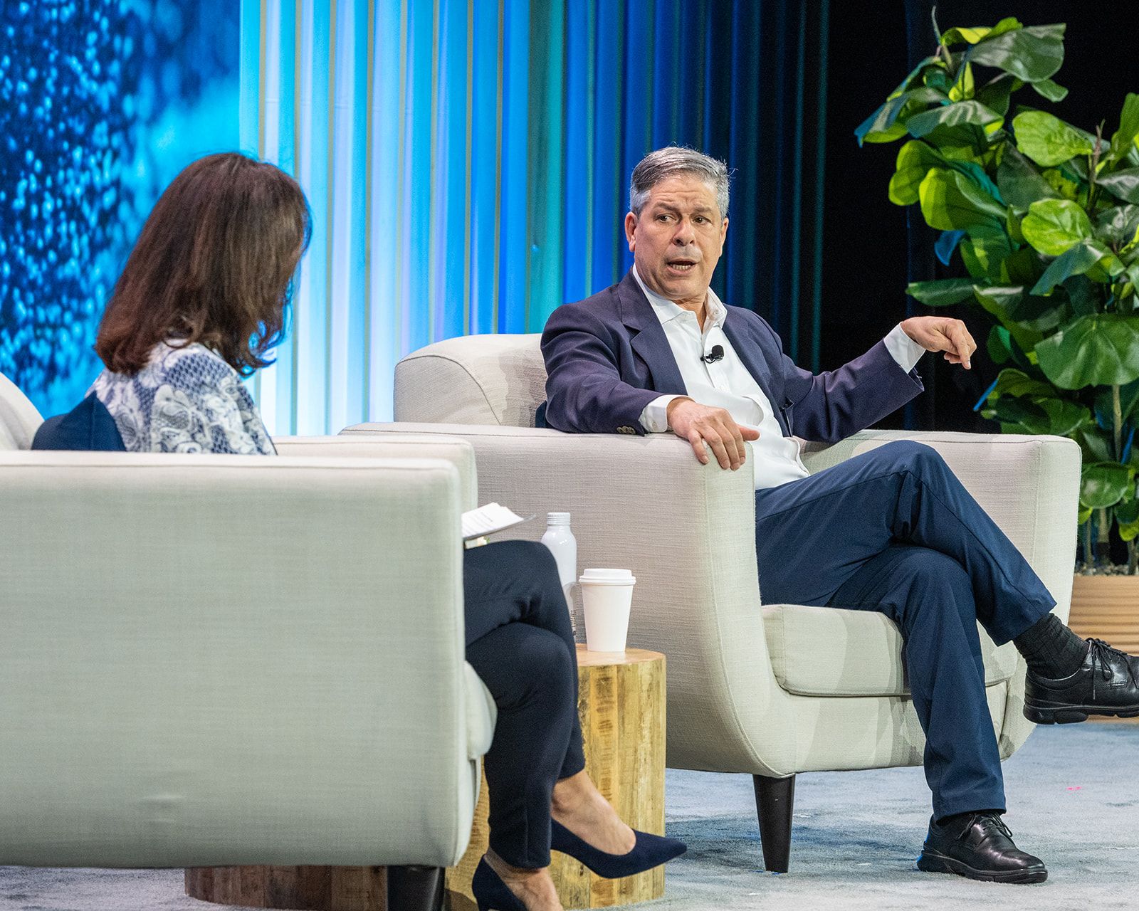 Jonathan Steinberg seated onstage in conversation at INSITE26