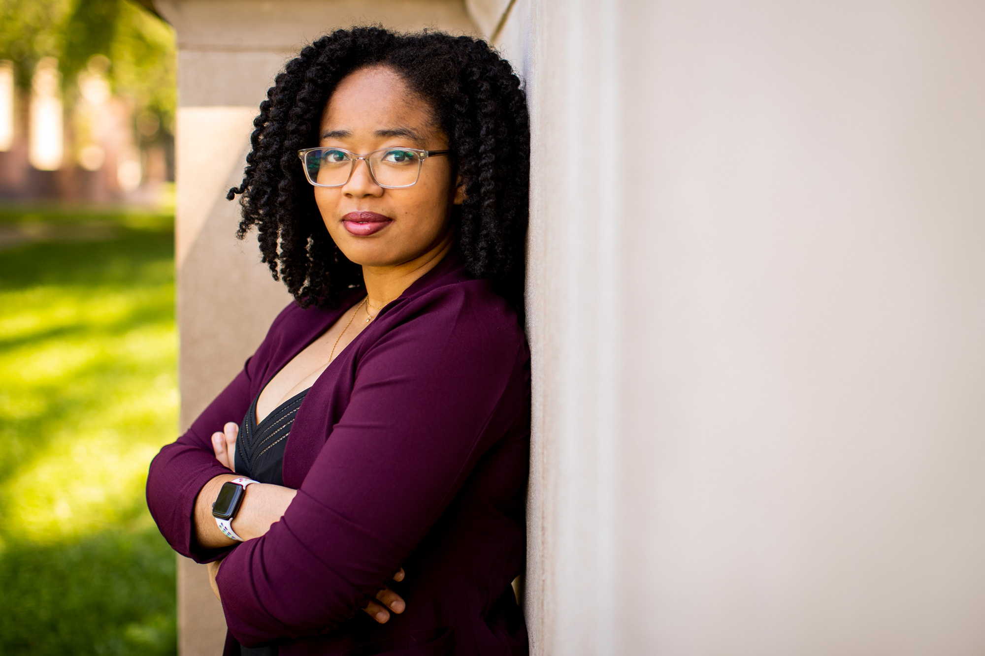 Jordan Harrod standing outdoors in a press portrait for MIT