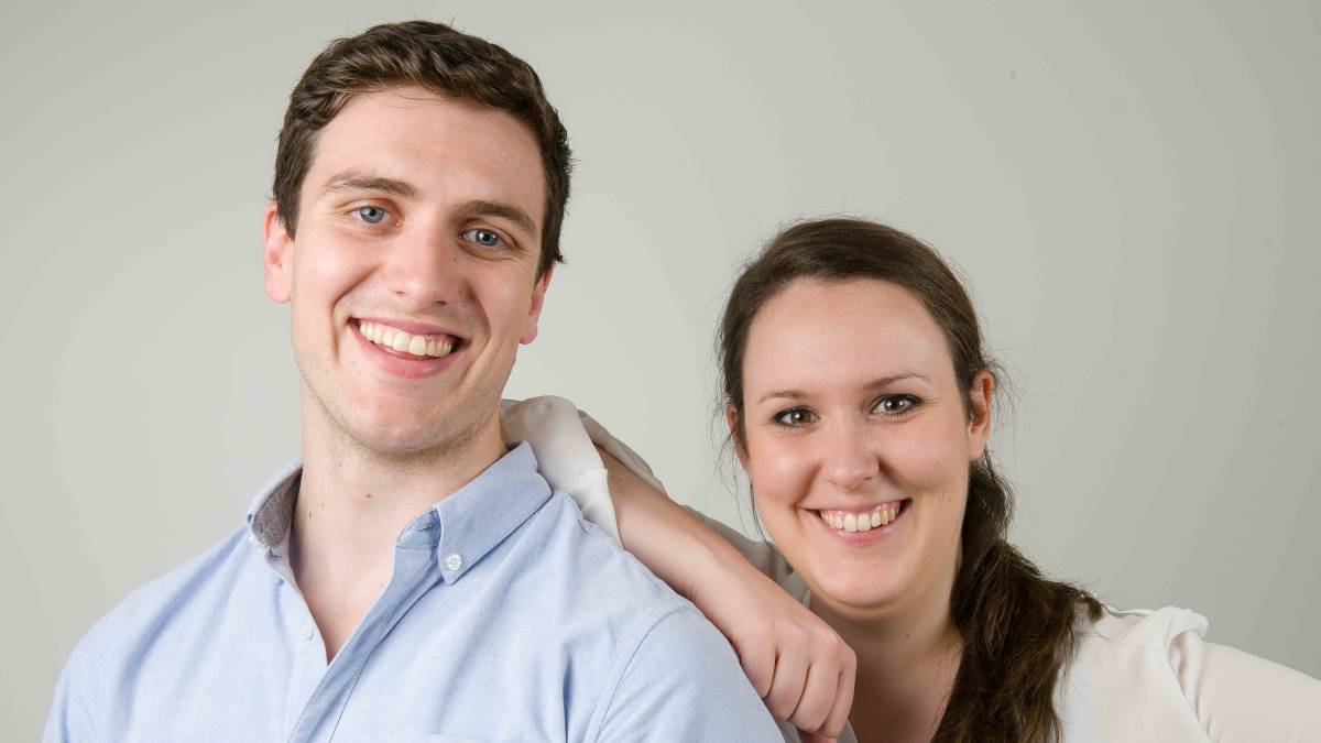 Jordan O’Reilly and his sister Laura smiling together