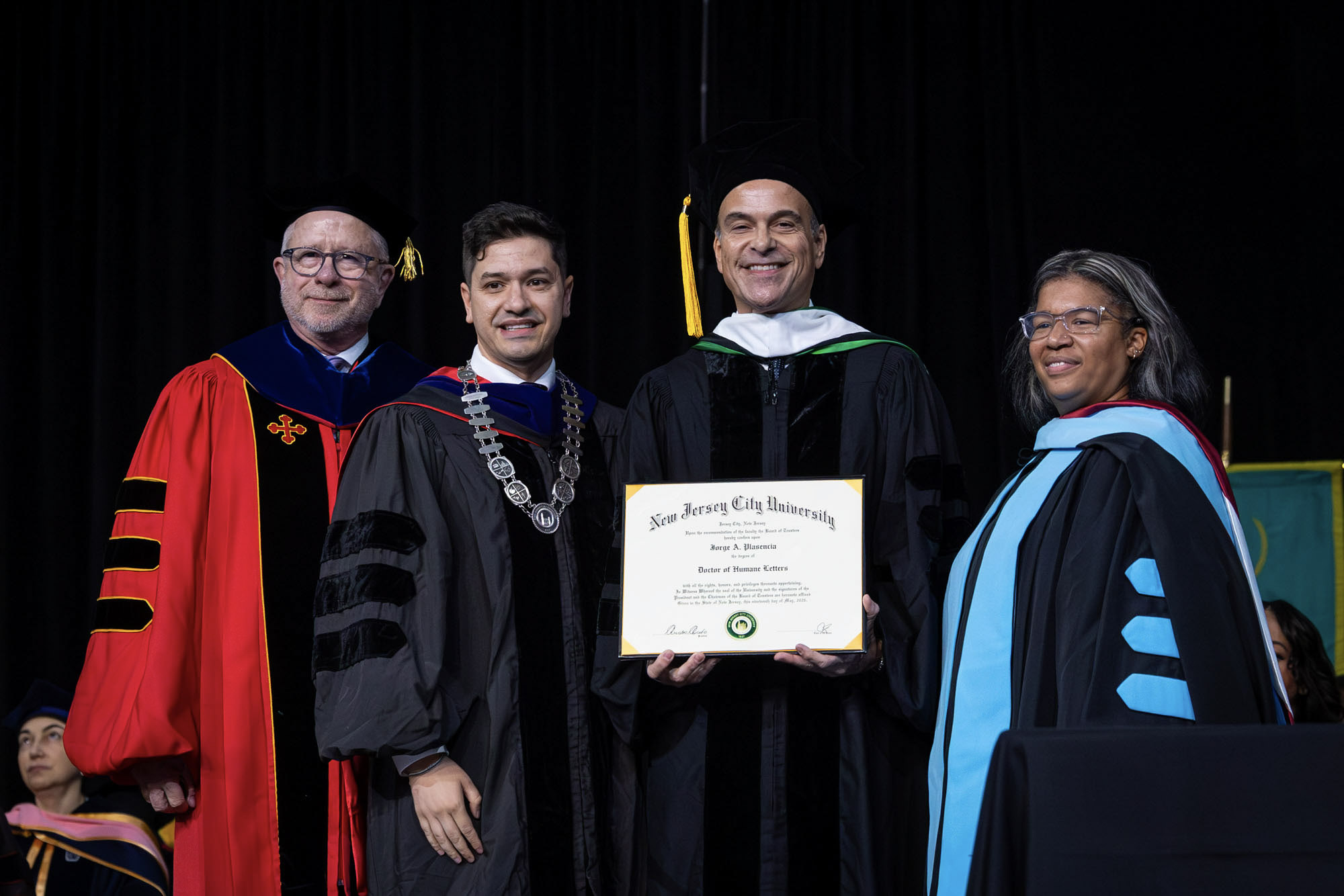 Jorge Plasencia at New Jersey City University's 2026 commencement ceremony