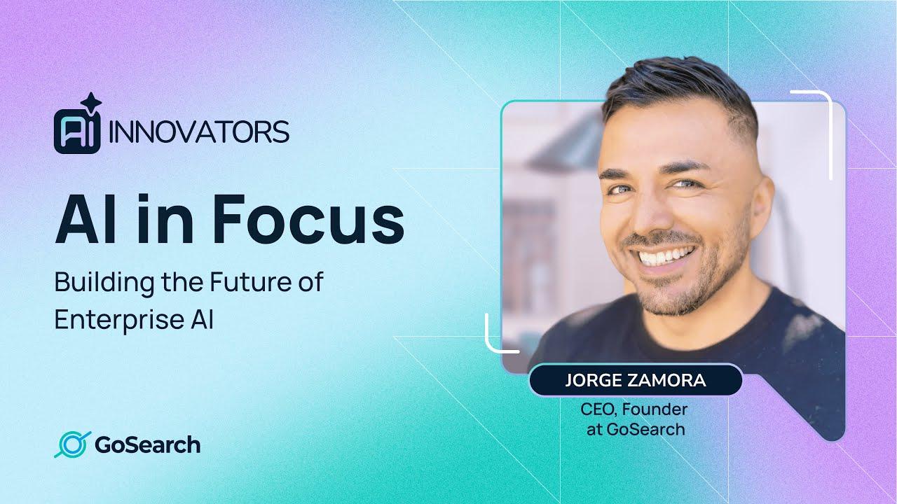 AI Innovators interview artwork featuring Jorge Zamora and the topic of enterprise AI