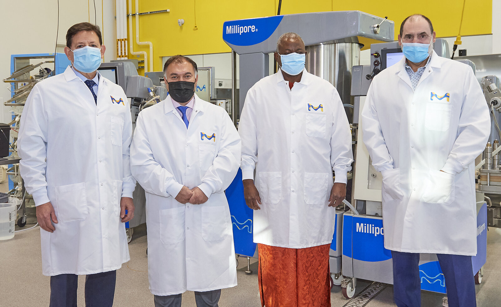Jose M. Galarza at left with Sohal Shah, Simon Agwale and Andrew Bulpin in a partnership photograph