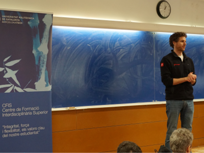Josep Mingot speaking to students at the CFIS company forum in 2026