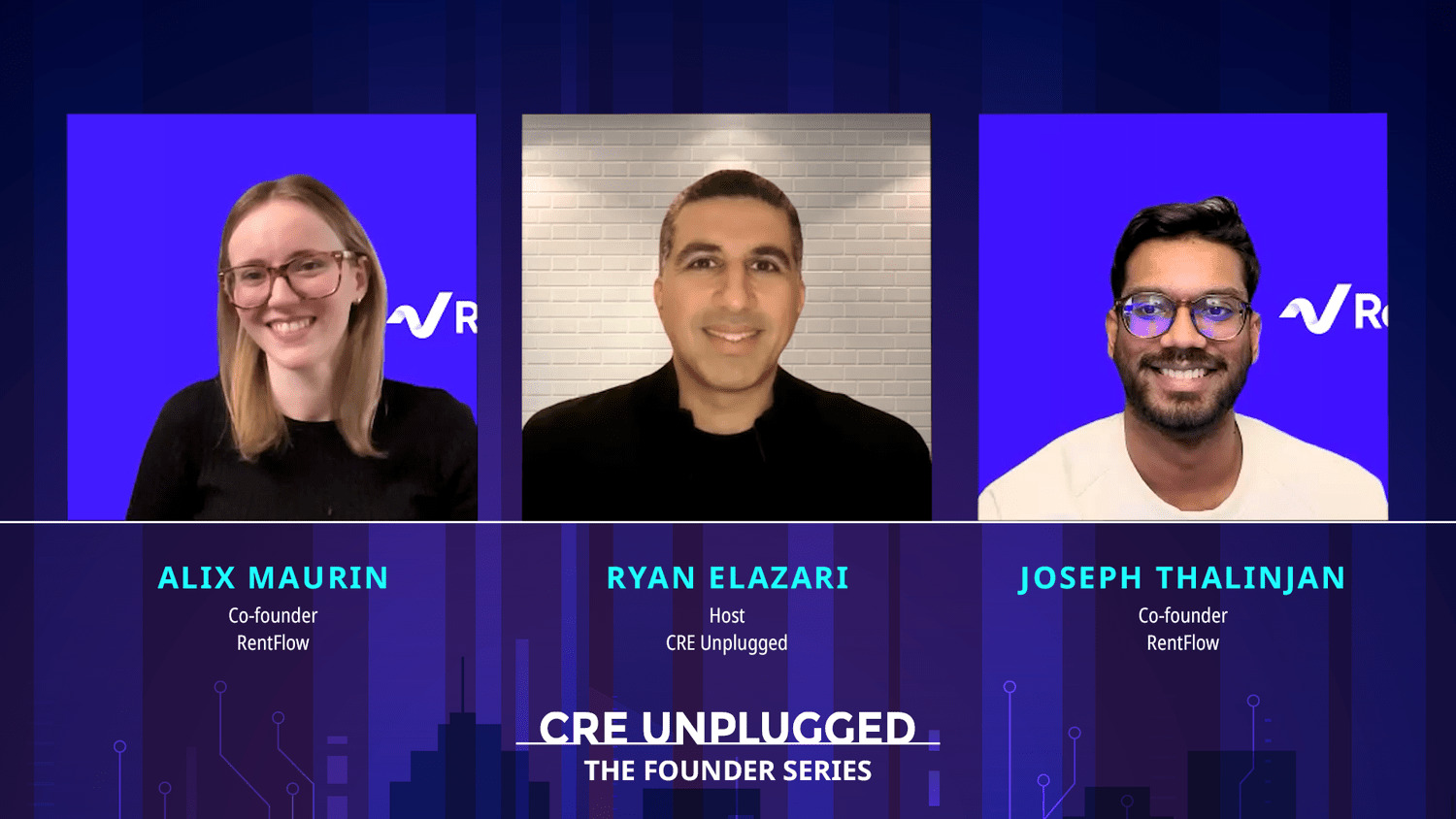 Joseph Thalinjan and Alix Maurin appearing on the CRE Unplugged Founder Series