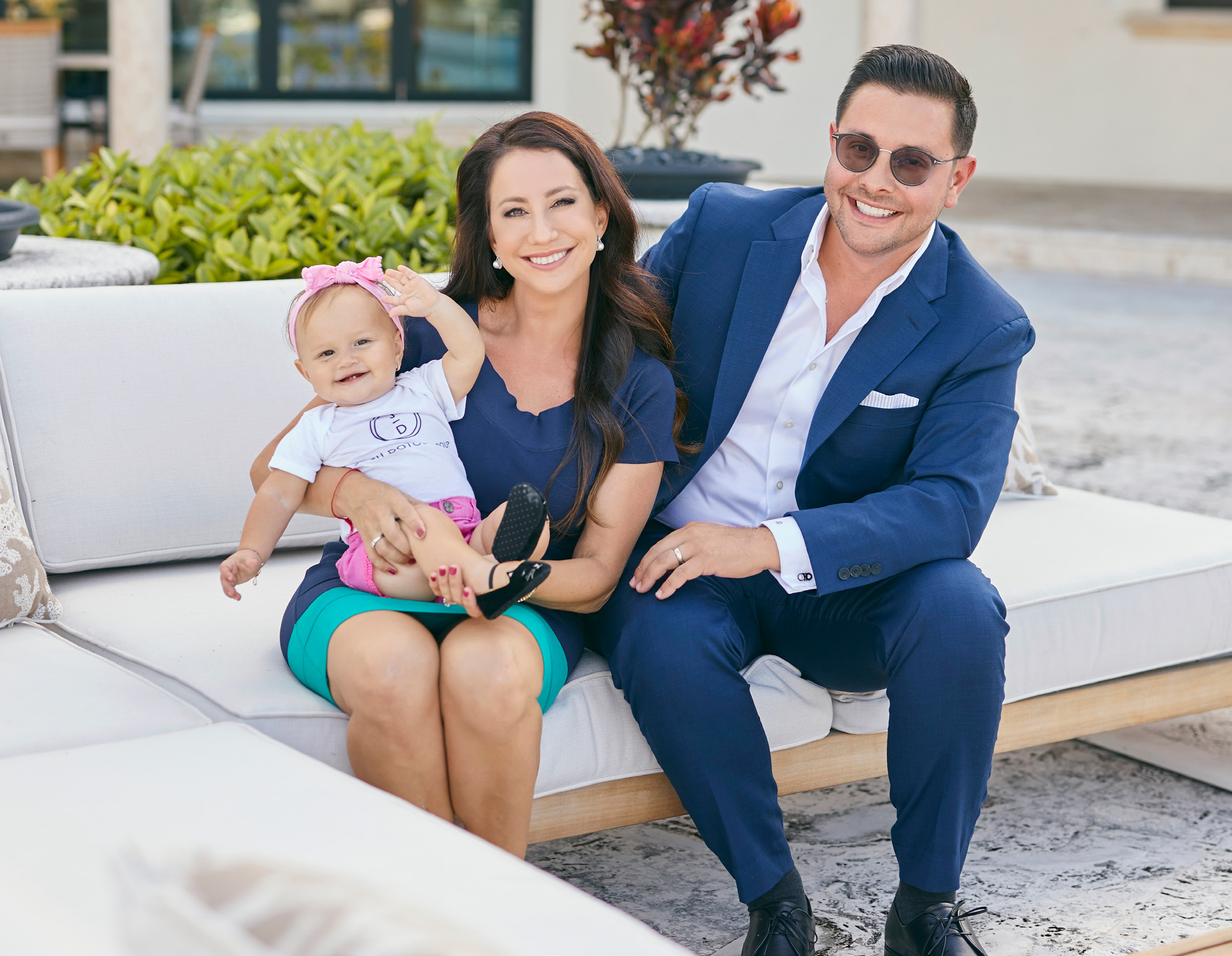 Earlier photograph of Josh Dotoli with his wife Dayana and their daughter Jona