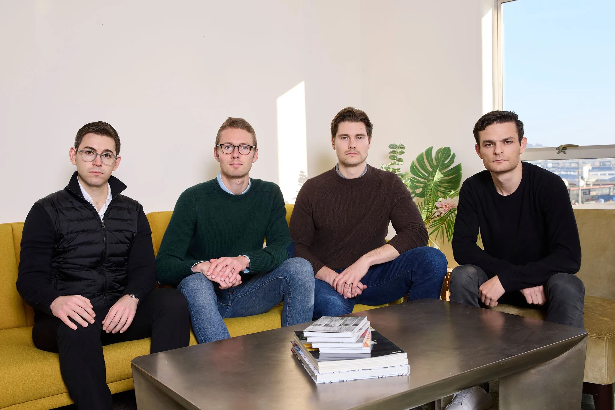 Chai Discovery co-founders Joshua Meier, Jacques Boitreaud, Matthew McPartlon and Jack Dent together