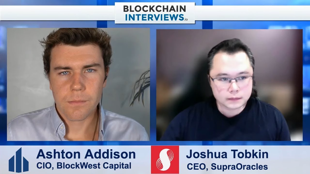 Ashton Addison interviewing Joshua Tobkin, shown on the right, about SupraOracles
