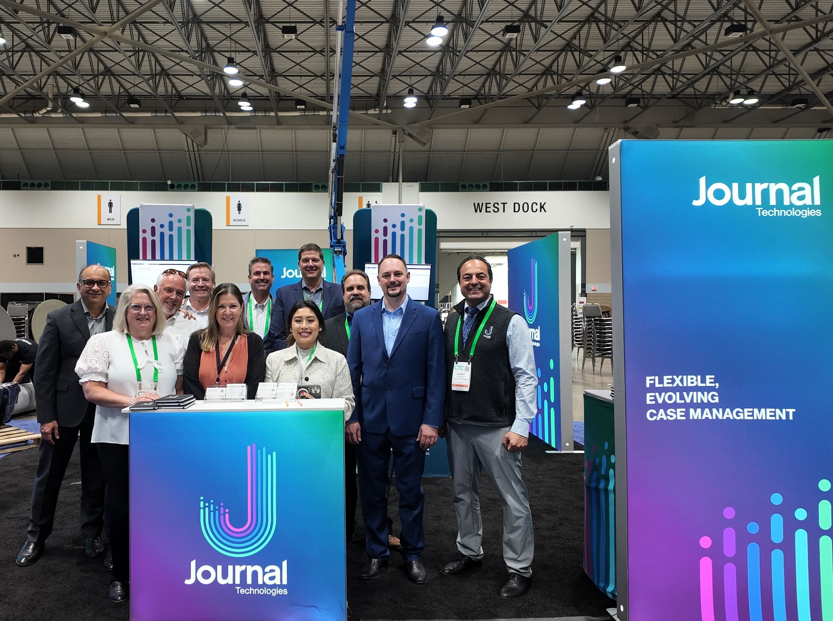 Journal Technologies staff gathered at a conference