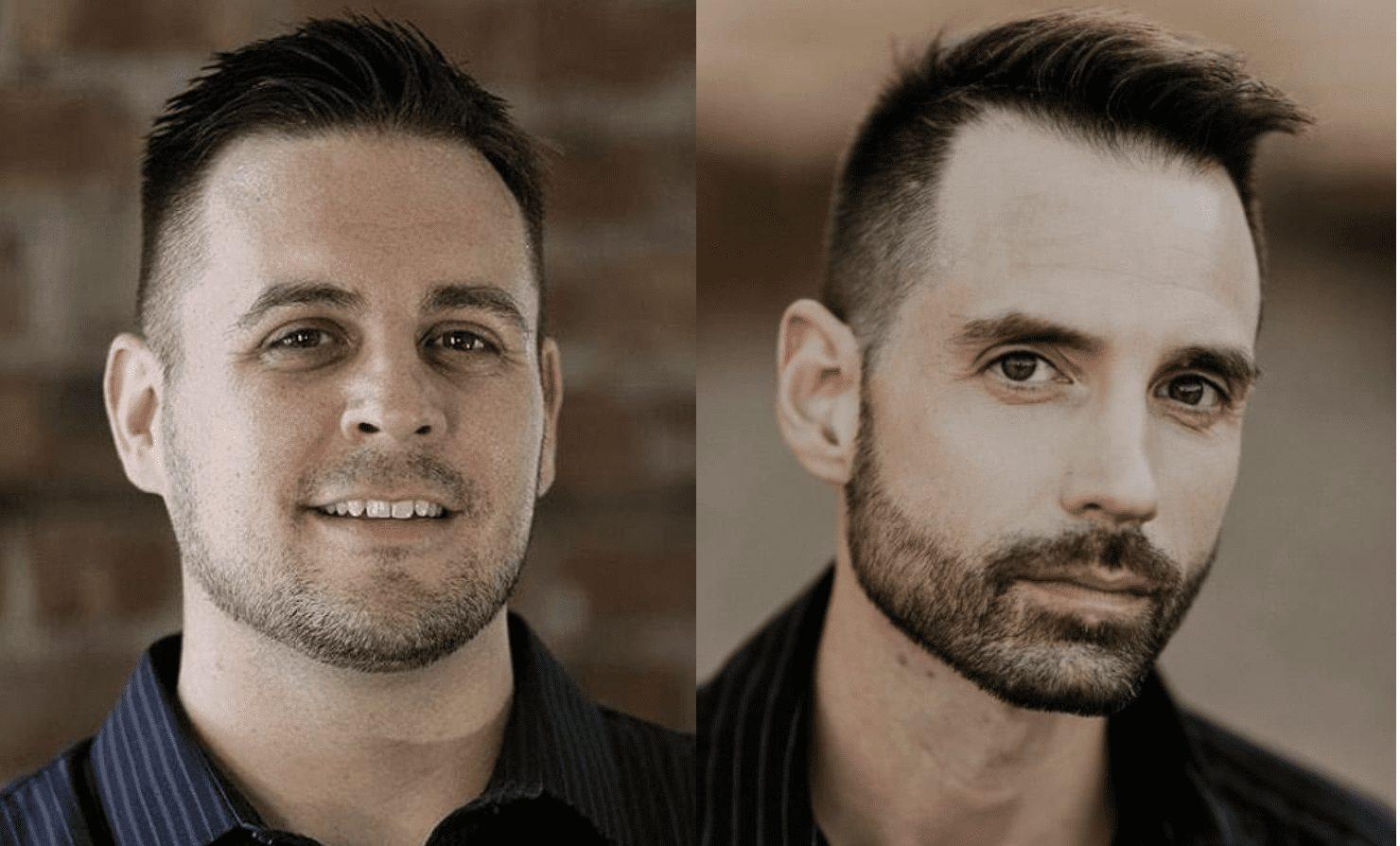 JP Richardson, left, alongside Exodus co-founder Daniel Castagnoli