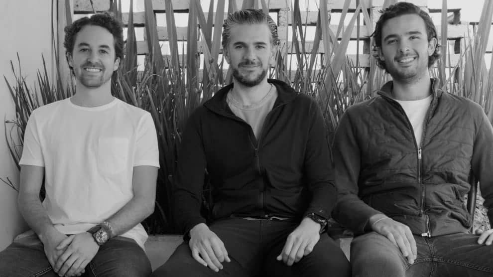 Quinio co-founders Iker Garay, Juan Gavito and Santiago Gavito seated together