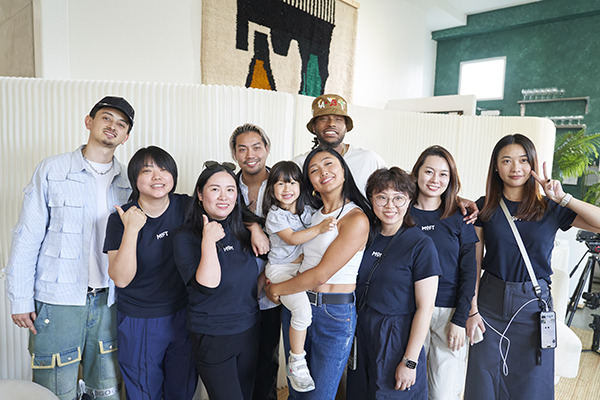 MOFT team and creative collaborators gathered at the company's Venice event