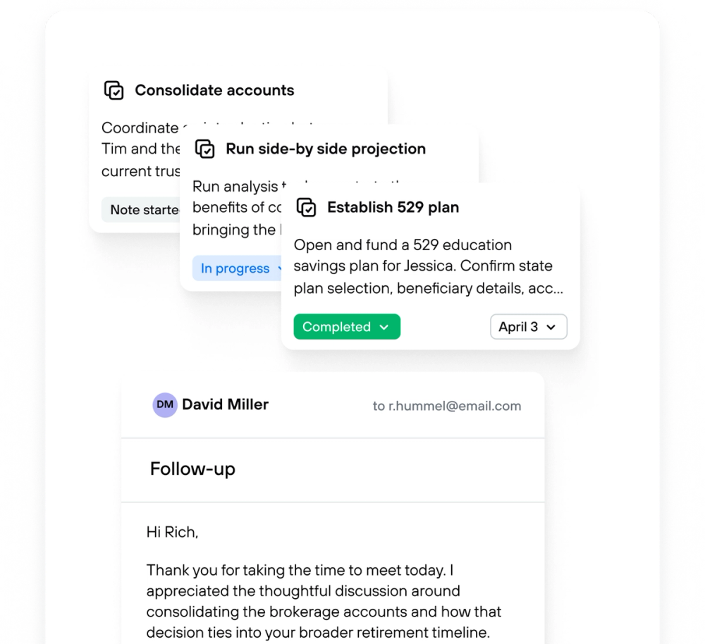 Jump - Advisor AI product interface