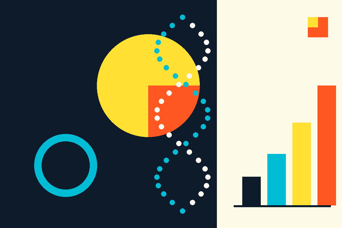 Swiss-style abstract graphic representing engineered biology and a growing bioeconomy