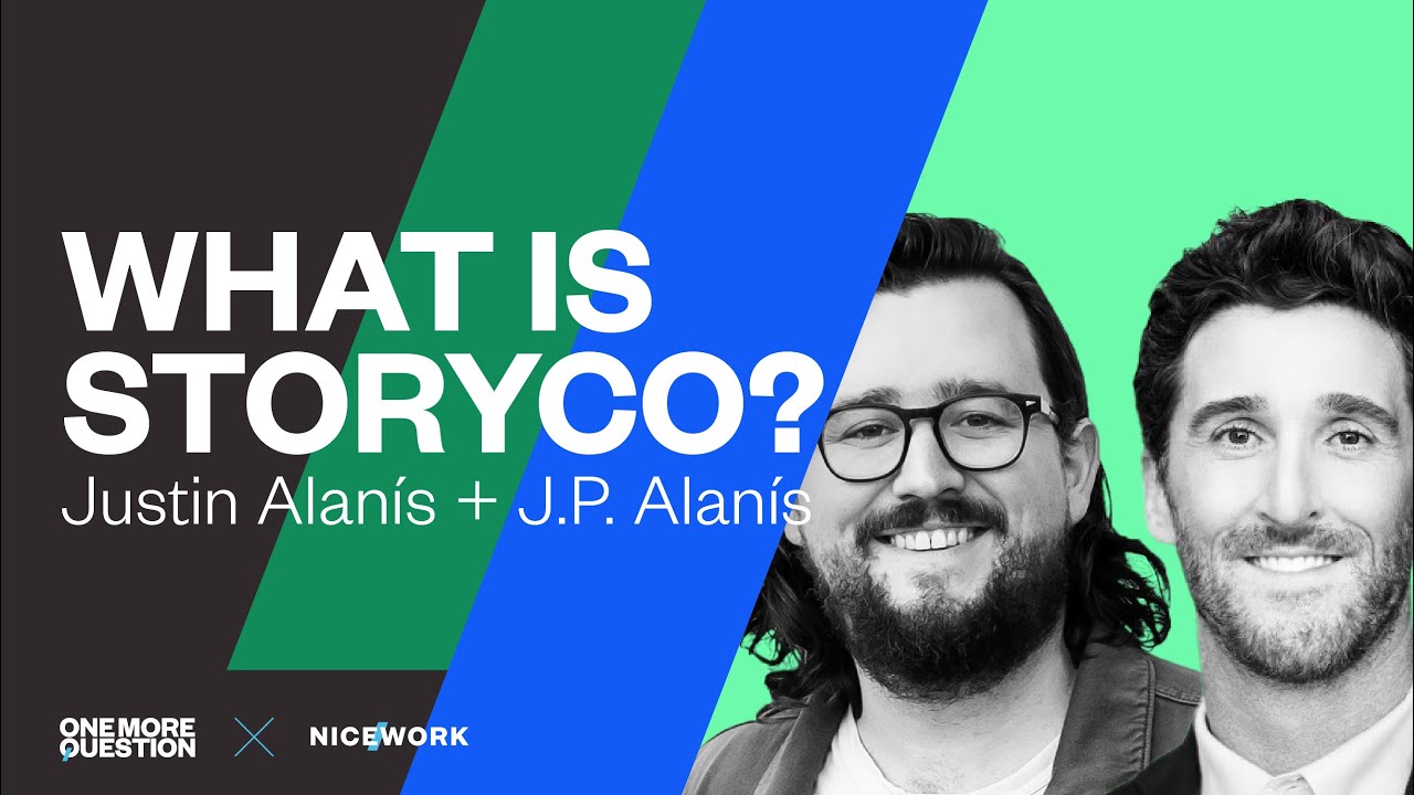 Interview artwork featuring Justin and J.P. Alanis for What Is StoryCo?
