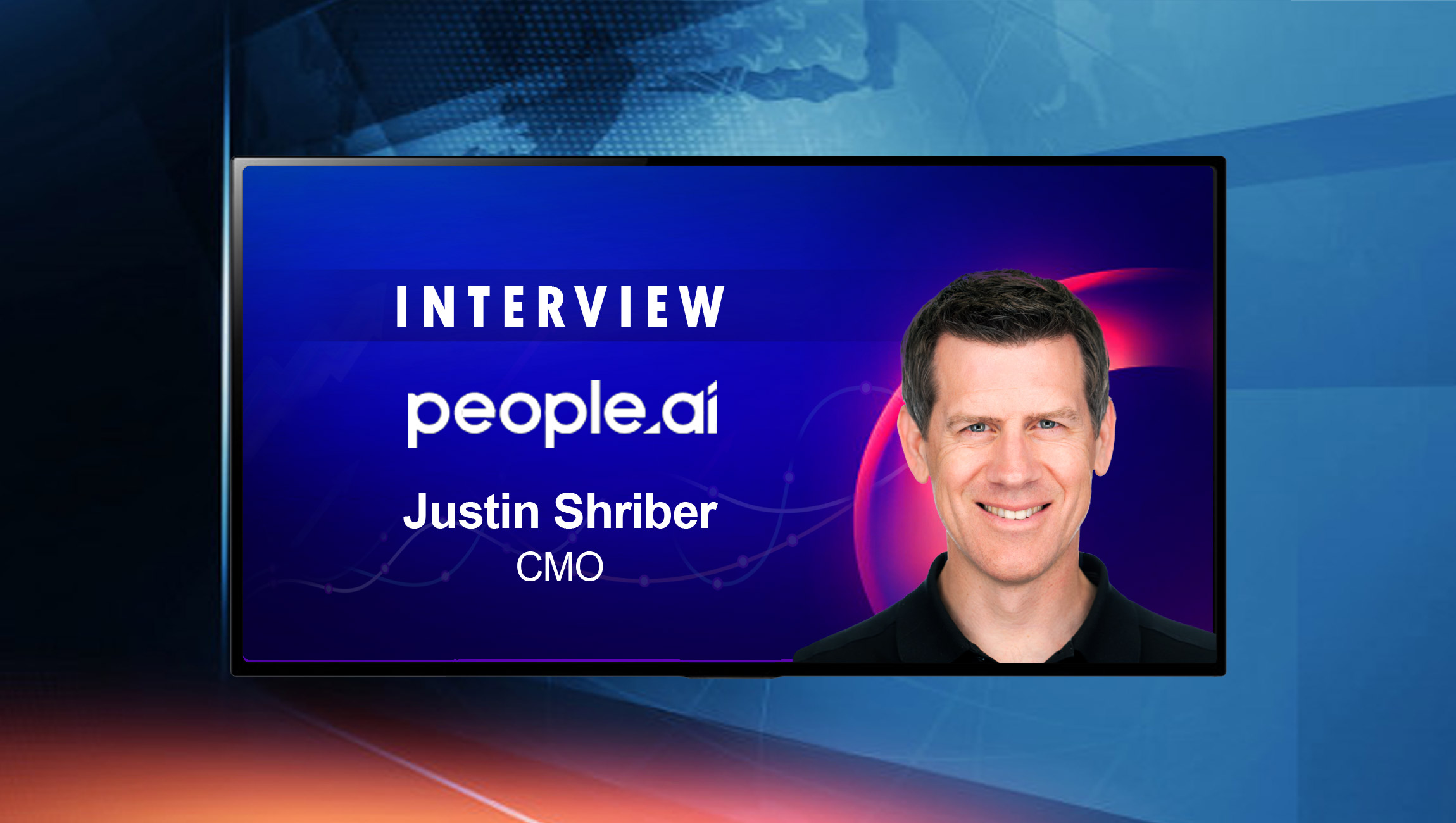 Justin Shriber pictured during a People.ai interview feature