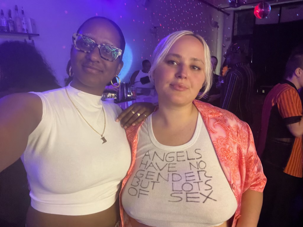 Nikke Alleyne and Justine LaViolette together inside The Bush