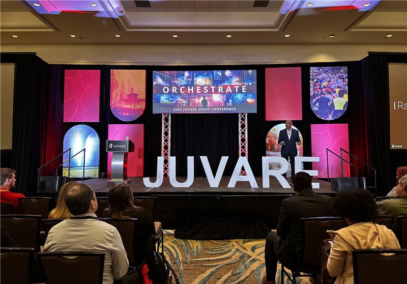 Juvare CEO Rajib Roy speaking at the 2025 Juvare Users Conference