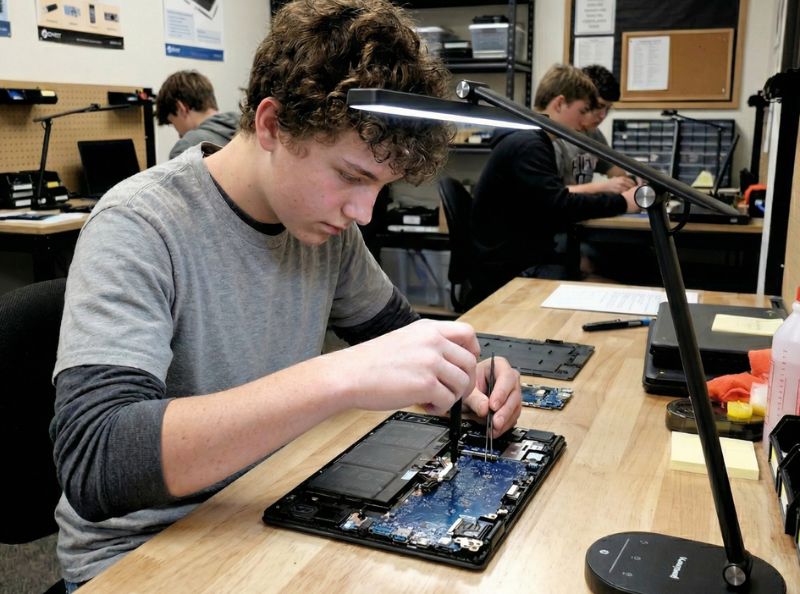 Student repair program in action